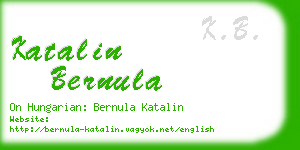 katalin bernula business card